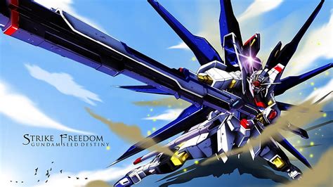 HD wallpaper: Gundam Strike Freedom illustration, Gundam Seed Destiny .: Striker dom | Wallpaper ...