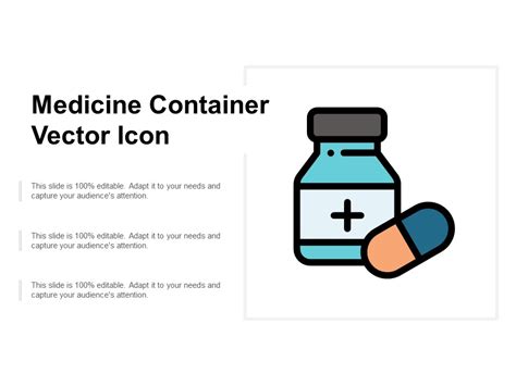 Medicine Container Vector Icon Ppt Powerpoint Presentation Inspiration ...