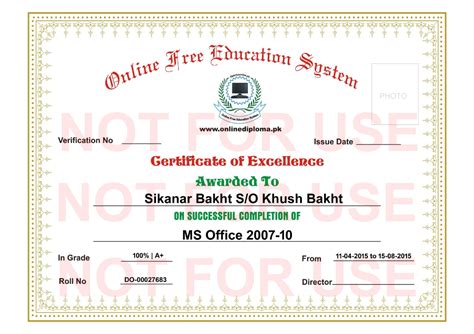 Computer Diploma Certificate Format In Word Ephesustourcc regarding ...