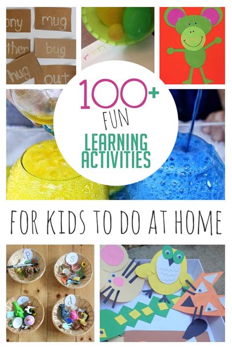 100+ Fun Learning Activities for Kids To Do At Home | HOAWG