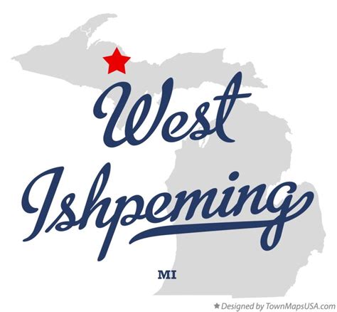 Map of West Ishpeming, MI, Michigan