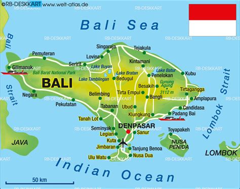Map of Bali (Indonesia) | Bali map, Bali, Bali island