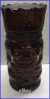 Vintage Tobacco Humidor Indian Chief Face Jar Smoking El Producto Cigars