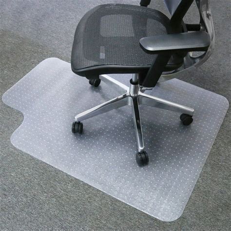 Zimtown PVC Carpet Chair Mats,for Carpeted Floors with Lip, Transparent ...