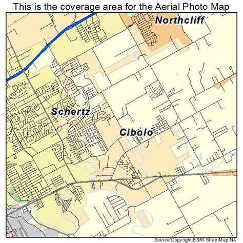 Aerial Photography Map of Cibolo, TX Texas