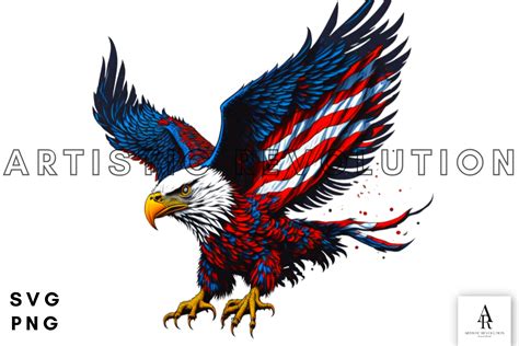 USA Patriotic Eagle Flag SVG 4th of July Graphic by Artistic Revolution ...