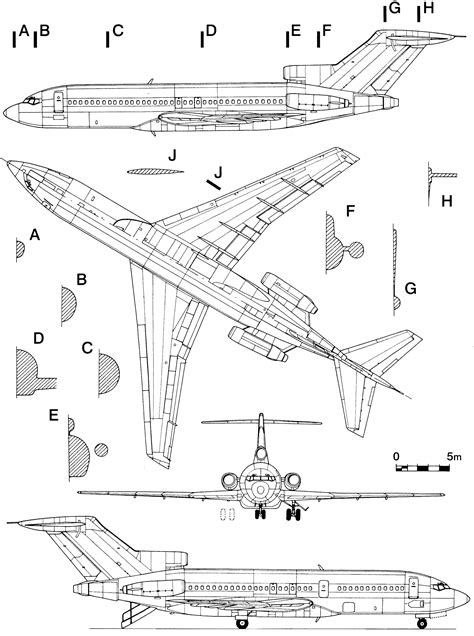 Boeing 727 blueprint | Blueprints, Airbus, Aircraft