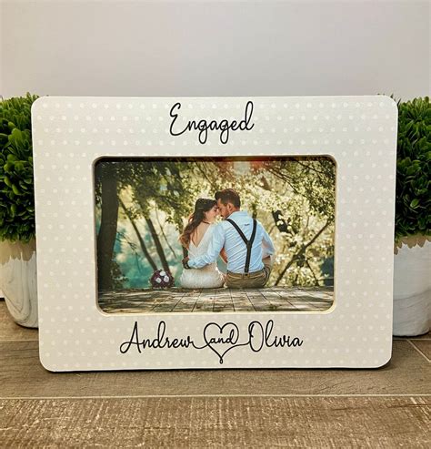 Engagement Picture Frame Personalized Engagement Gift - Etsy