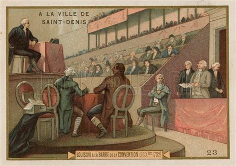 King Louis XVI of France on trial before the National … stock image ...