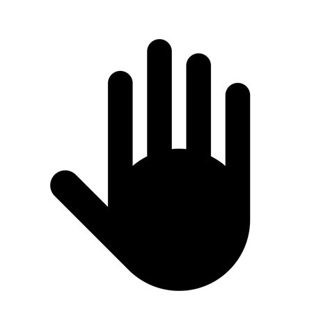 Hand black vector icon isolated on white background 9898182 Vector Art at Vecteezy