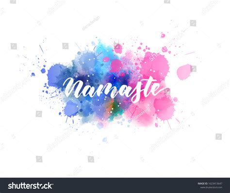 Namaste Indian Greeting Hello Hindi Handwritten Stock Vector (Royalty Free) 1623413647 ...