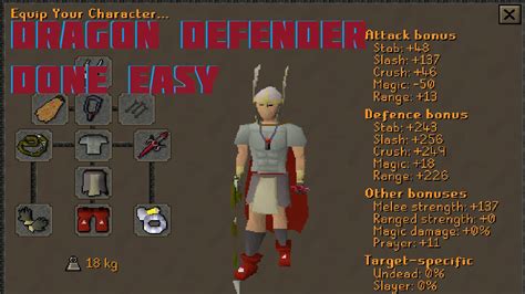 OSRS - Dragon Defender Done Easy - Framed - YouTube