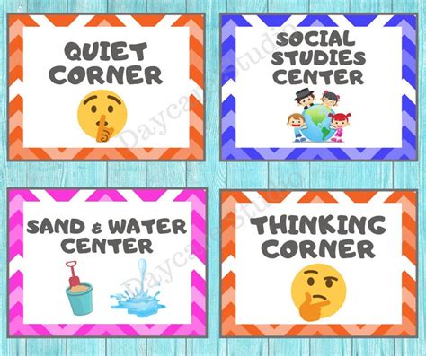 DAYCARE CENTER Signs/childcare Printable Signs for Preschool - Etsy