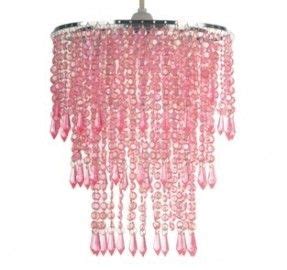 Pink Beaded Chandelier Lamp Shade Chandelier Light Shade, Pink Lamp ...