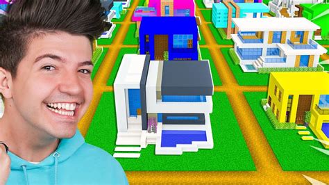 I Made 100 Players Build Millionaire Minecraft Houses! - Minecraft videos