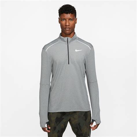 Nike Mens Half Zip Running Top - Dark Smoke Grey - Tennisnuts.com