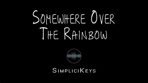 Somewhere Over The Rainbow (Karaoke Piano) - YouTube