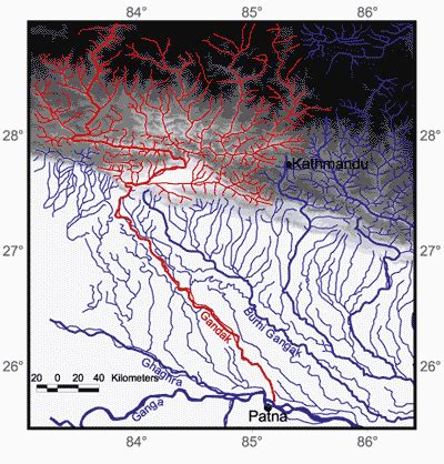 Pattern of Gandak River