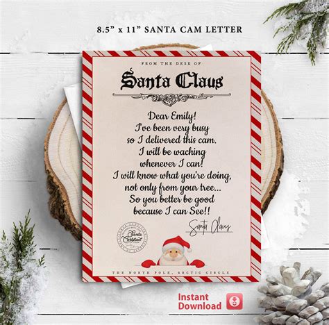 Santa Cam Letter Editable Santa Claus Cam Letter From the - Etsy