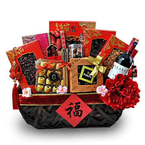 SAGELY CNY CHINESE NEW YEAR BASKET HAMPER - ORIENTAL GIFT