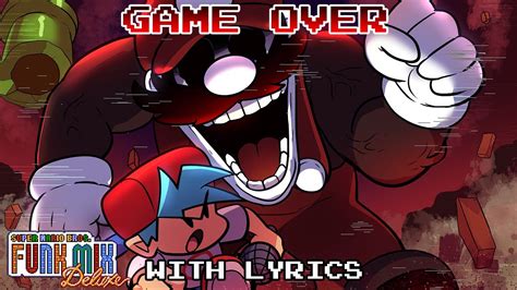 GAME OVER WITH LYRICS - Super Mario Bros. Funk Mix Deluxe Cover [HALLOWEEN SPECIAL] - YouTube