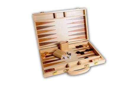 Wooden backgammon set 15" - Backgammon - Traditional Games