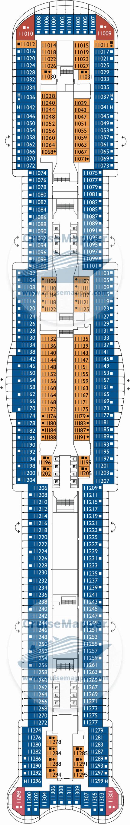 Costa Smeralda deck 11 plan | CruiseMapper