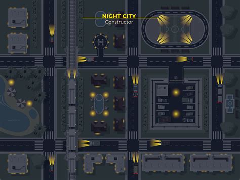 Night City Top View 484653 Vector Art at Vecteezy