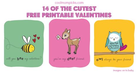 Printable Valentine Cards For Kids Class