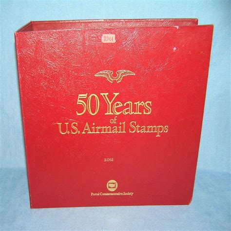 50 YEARS OF US AIRMAIL STAMPS IN COLLECTOR'S ALBUM