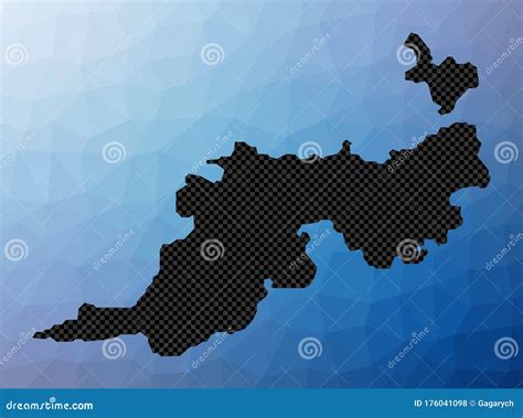 Guana Island Geometric Map. Stock Vector - Illustration of guana, crystal: 176041098