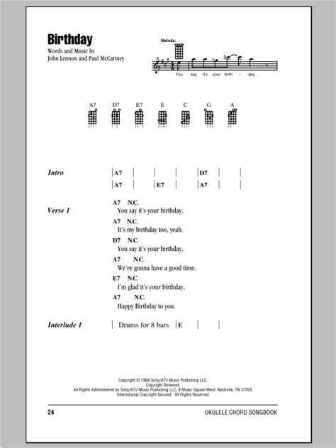 ukulele songs happy birthday ukulele chords ukulele songs beginner - pin by janet leija on music ...