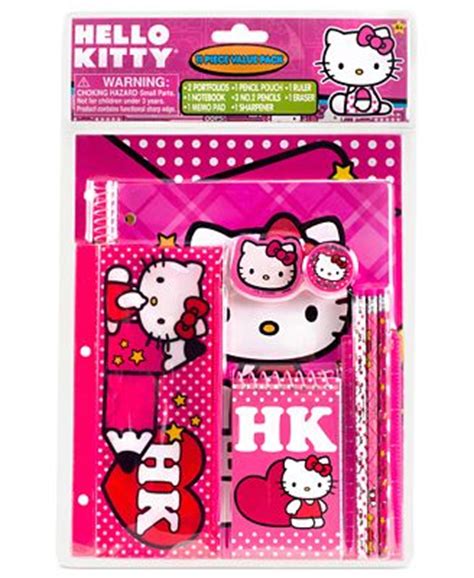 Hello Kitty Kids Set, Girls or Little Girls Hello Kitty 11-Piece School ...