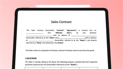 THE Working Sales Contract Template (It's Free)