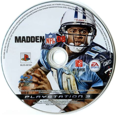 Madden NFL 08 (2007) PlayStation 3 box cover art - MobyGames