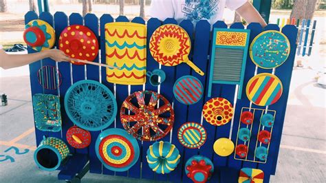 Music wall for an outdoor sound garden at an elementary school. | Preschool playground, Kids ...