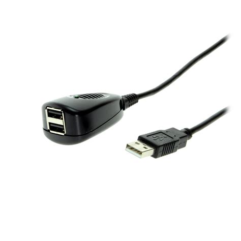 16ft 2 Port NEC USB 2.0 Active Extension Cable - With AC Adapter - Coolgear