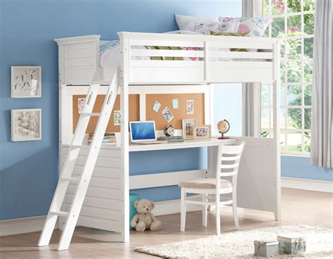 Costa Twin Loft Bed w/ Workstation – Kids Furniture In Los Angeles