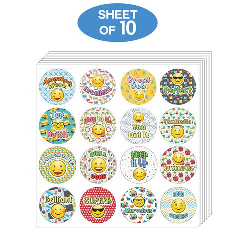 Creanoso Emoji Teacher Grading Stickers - Amazing Incentives and Givea