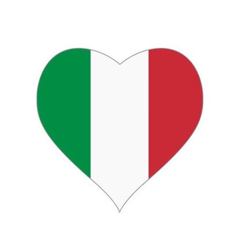 Italy/Italian Heart Flag Heart Sticker | Zazzle | Heart stickers, Flag, Italy