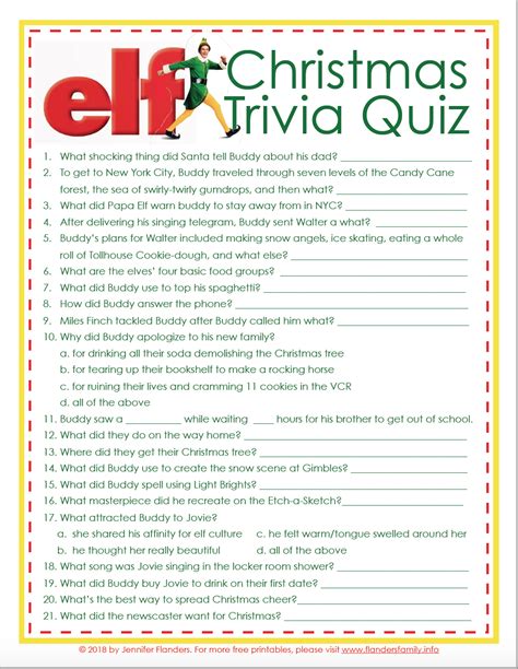 Printable Christmas Movie Trivia