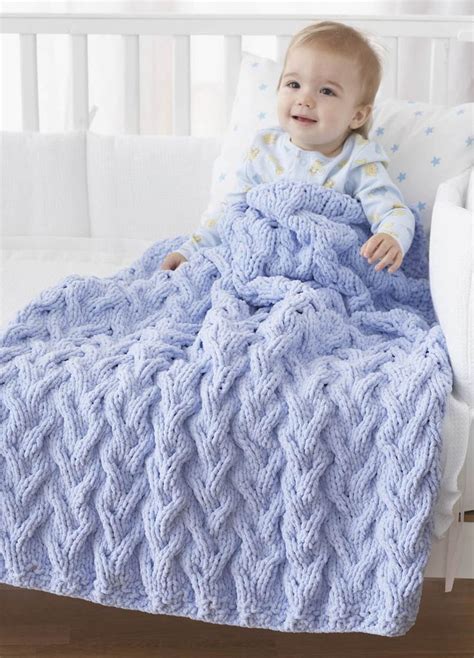 Bernat Knitting Patterns For Baby Blankets - Mike Natur