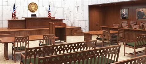 Courtroom Benches, Tables and Seating