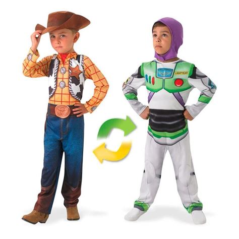 Disney Toy Story Buzz/Woody Luxe Reversible Kids Costume Multicoloured