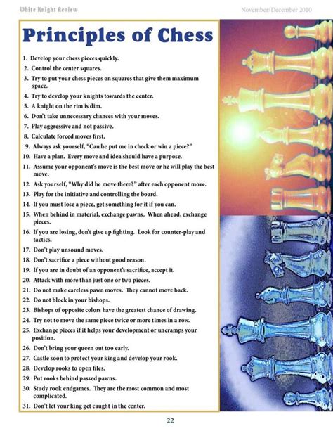 Principles of chess | Chess basics, Chess quotes, Chess strategies