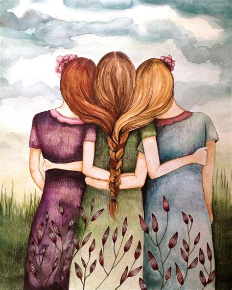 Tree Sisters Best Friends Art Print on Luulla