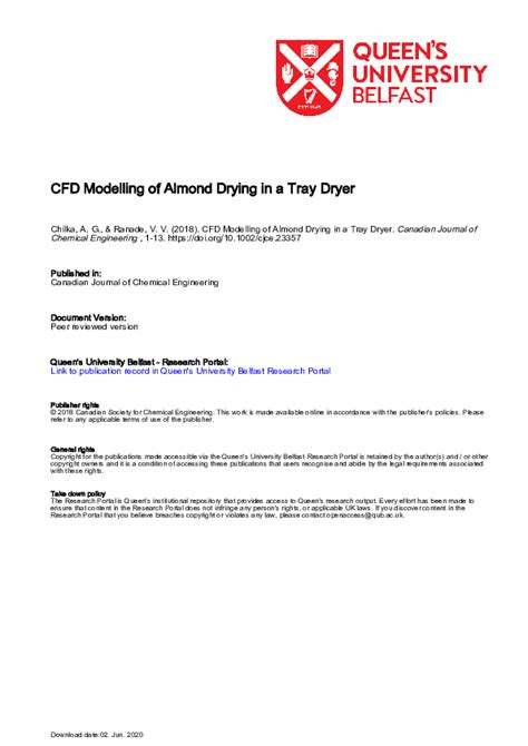 (PDF) The CFD Simulation of Tray Dryer Design for Kenaf Core Drying | Elias Salleh - Academia.edu