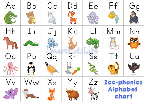 Zoo-phonics Alphabet Chart Flashcards Tracing Preschool - Etsy