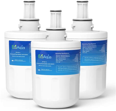 EcoAqua EFF-6011A Water Refrigerator Filter Compatible with Samsung ...