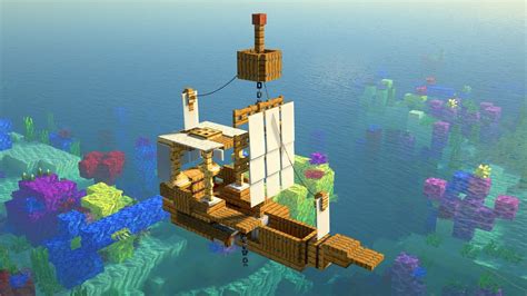 Minecraft | How To Build A Tiny Sailboat - YouTube